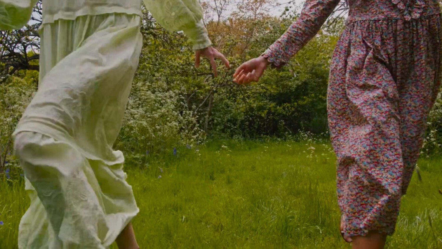 The Outnet Here Comes The Sun Film with friends in countryside garden enjoying spring summer nature