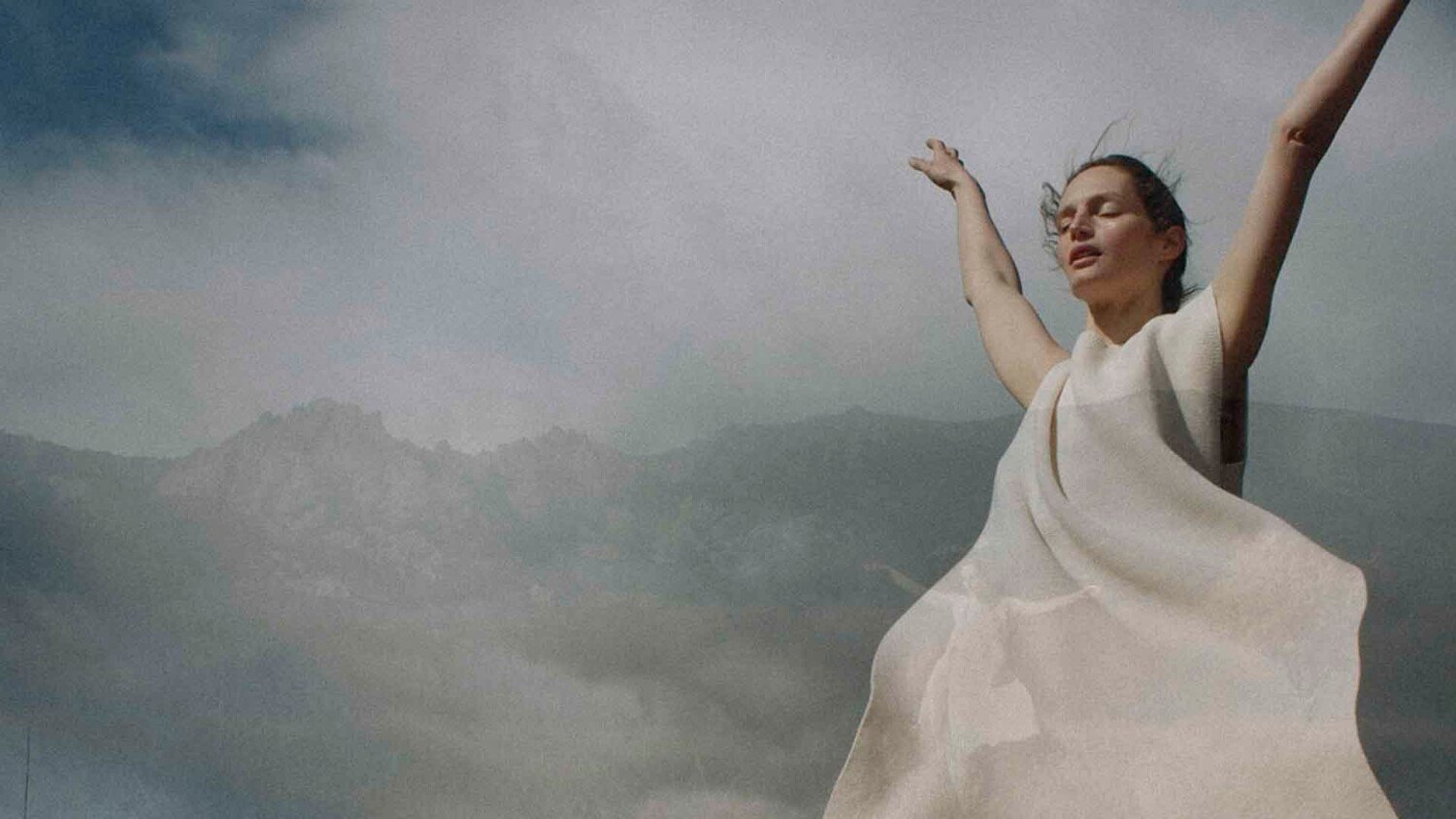 Babaa Knitwear Campaign Film Vivien Solari in mountains Madrid natural light