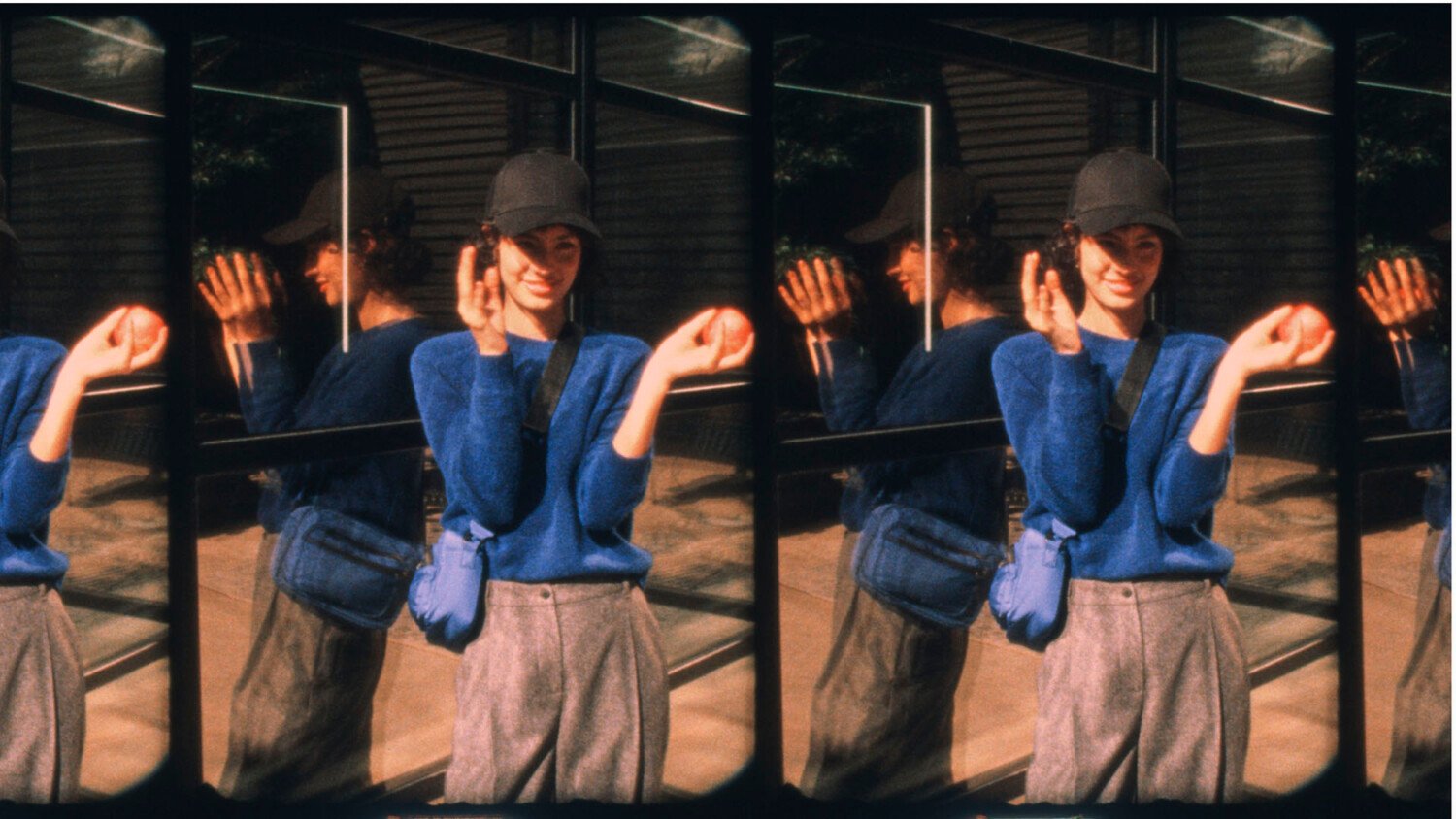 Hush AW Campaign Film thumbnail showing model reflected in mirrors inside modern architectural space