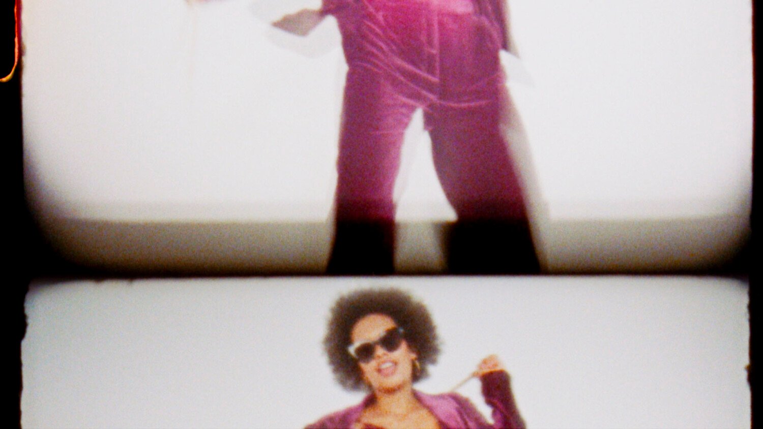 Hush AW Music Campaign Film thumbnail showing model performing with instruments in studio setting